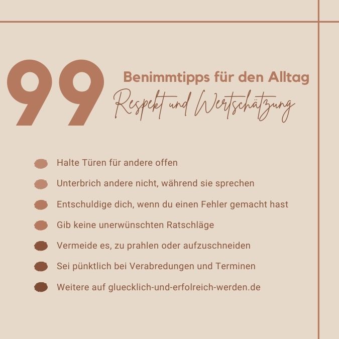 99 Benimmtipps